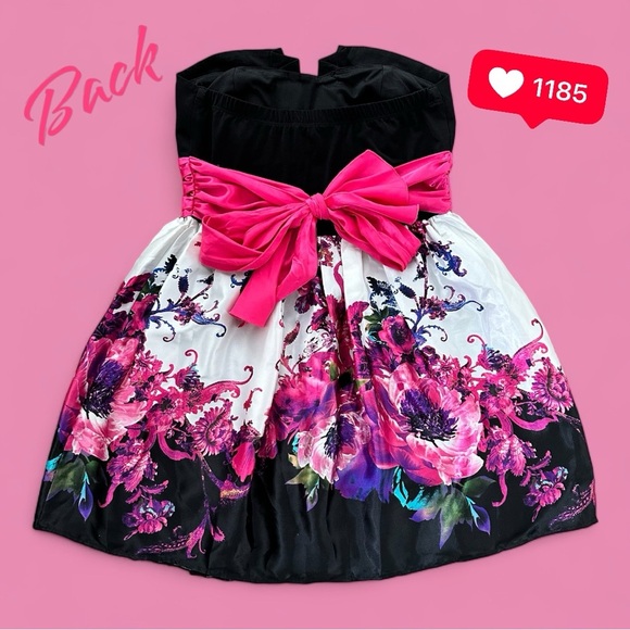 Trixxi Strapless Floral Mini-Dress XL - Picture 3 of 8